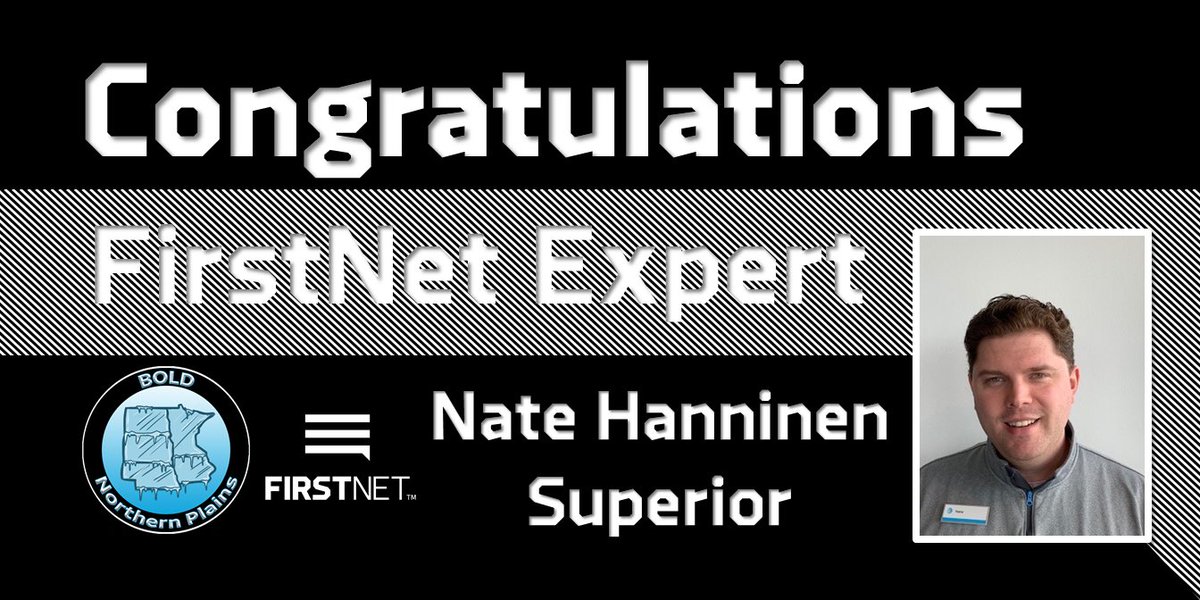Congratulations to our newest #BOLDNorthernPlains #FirstNetExpert, Nate Hanninen!Thank you for taking care of our first responders! Fire enginePolice carAmbulance

#GoWest #WinTheWest