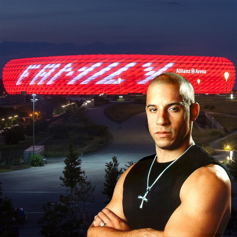 FCBayernUS's tweet photo. Home is where the heart is, @vindiesel. ❤️

#MiaSanFamily https://t.co/L8UTO8aCE4