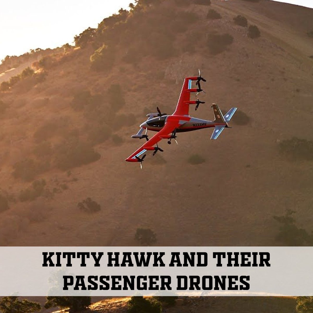FlykitBlog's tweet photo. Backed by Google co-founder Larry Page, Kitty Hawk's latest passenger drone called the Heaviside has tremendous potential. The future of transportation is not just electric, it's airborne. Read about it on our blog (https://t.co/ROxxETau63) 
#kittyhawk #dronetaxi #heaviside https://t.co/bI8aWQ7WJp