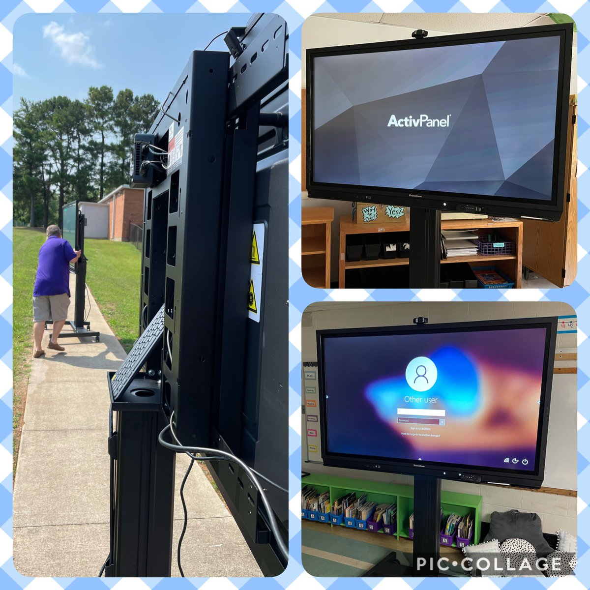 MsMarcumBGISD's tweet image. Needed brains 🧠 &amp;amp; brawn 💪🏻 installing panels @McNeillAdmirals today! With 6 different levels over there, it’s a little tricky figuring out how to get them all in place! 🤔 But we got it done! Got 3 schools installed so far! 🙌🏼 #TechCrossFit #brainsandbrawn #excited #newtech