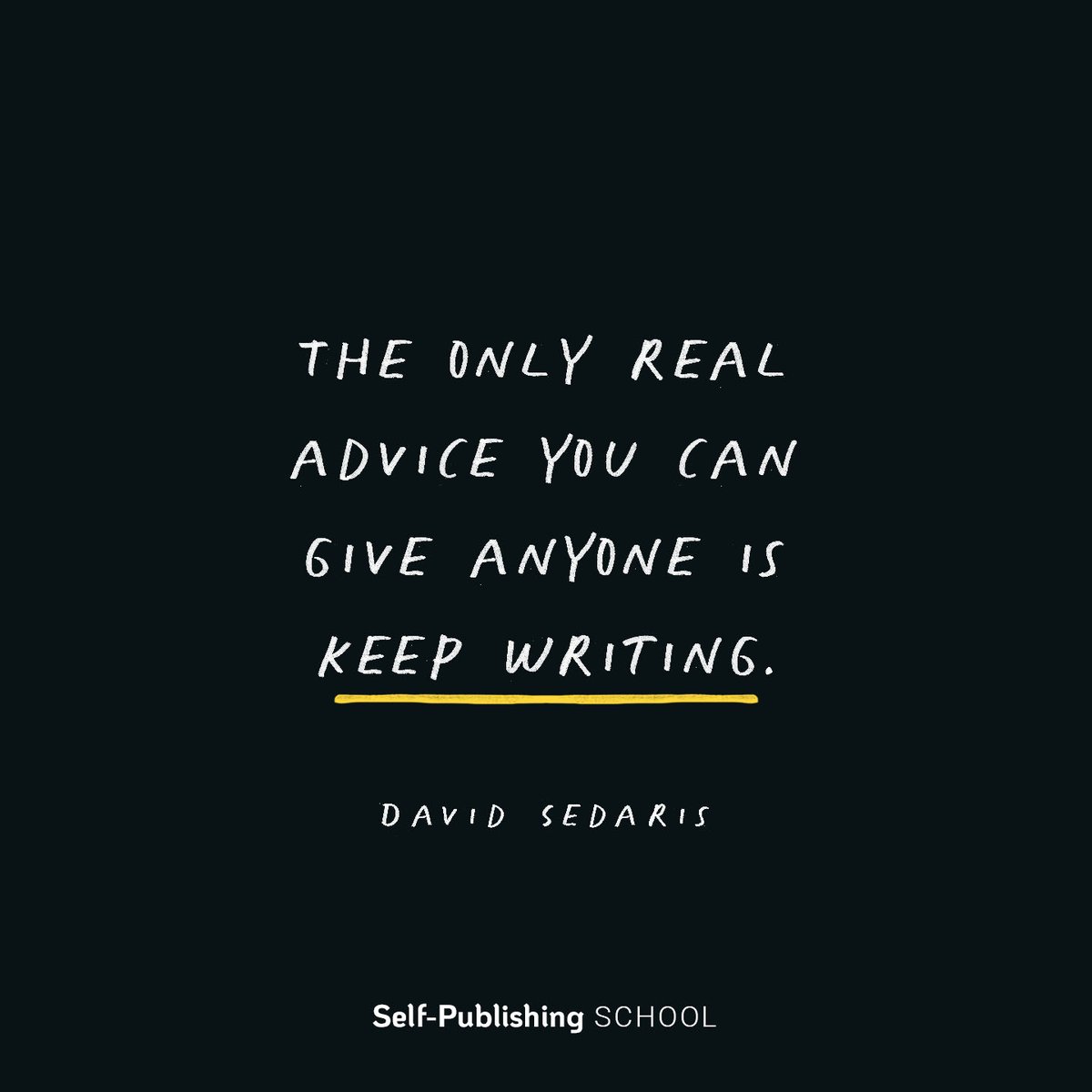 If you were looking for a sign to keep writing, this is it! 🙌