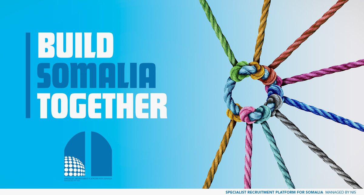 NisfSrp's tweet photo. Come and utilise your skills and expertise to build Somali. Be a part of the bigger future, log on to  https://t.co/DzeHUmkOZs  and apply for the diverse roles that you qualify for.
#BuildSomaliaTogether https://t.co/LyGqSYqi77
