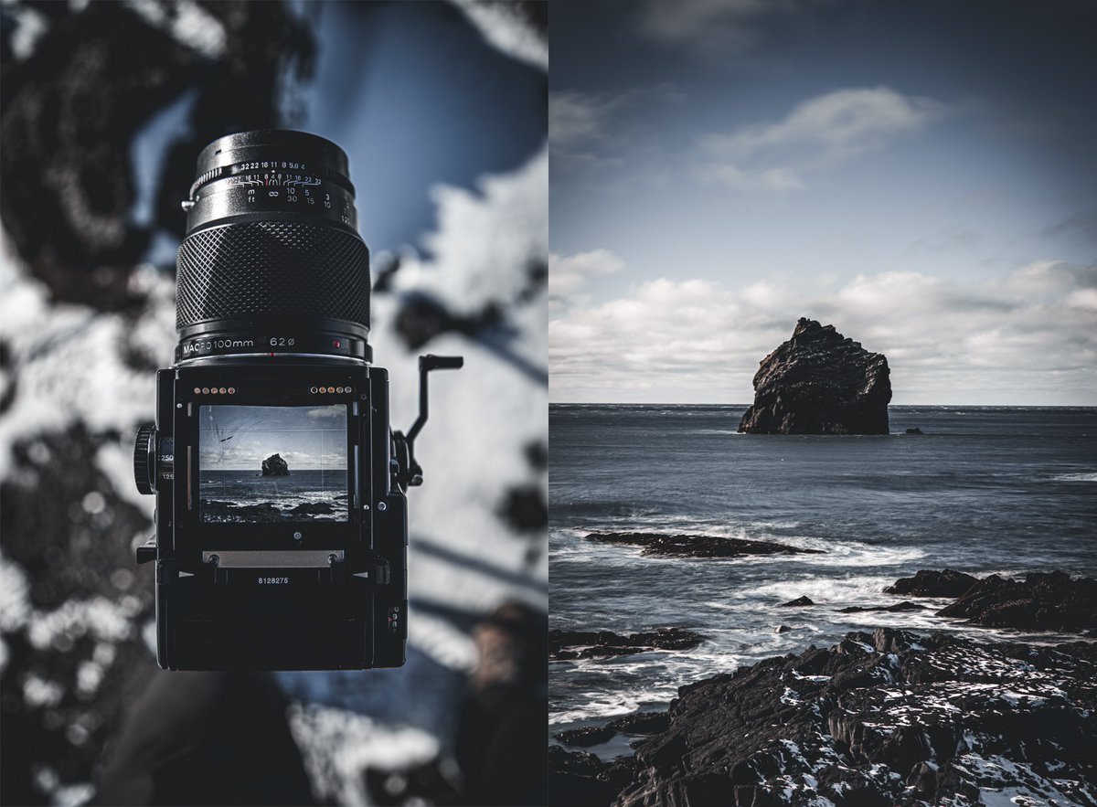 Is there anything better than the clunk of a medium format film camera shutter? Firing off some film in Iceland.