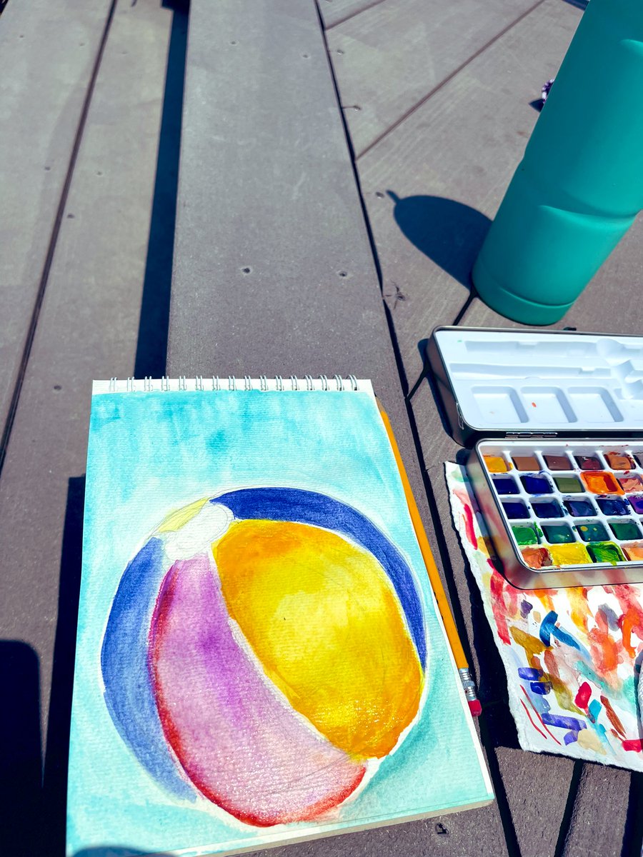CaracappaSenora's tweet photo. #Poolside
#Painting
#QuickStudies
#Summer2021 https://t.co/mUPE6YAeJJ