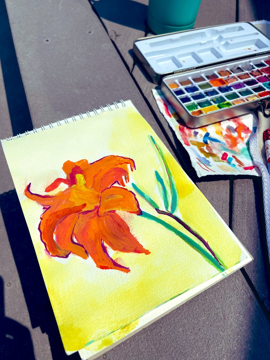 CaracappaSenora's tweet photo. #Poolside
#Painting
#QuickStudies
#Summer2021 https://t.co/mUPE6YAeJJ