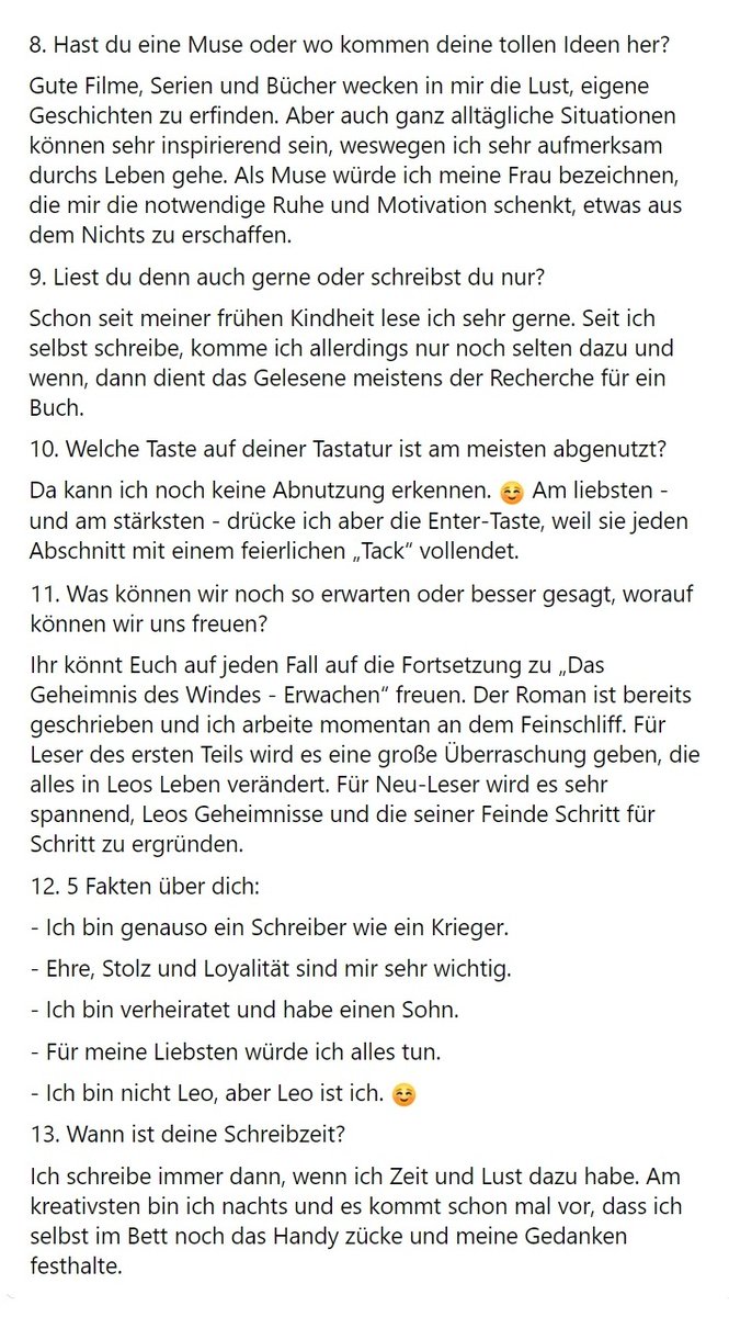 MichaelTschida's tweet photo. Interview mit "Mimis bunte Welt"
#Autorenleben #autoreninterview #dasgeheimnisdeswindes #michaeltschida #fantasyepos #fantasyroman https://t.co/ZvvLJi87H3