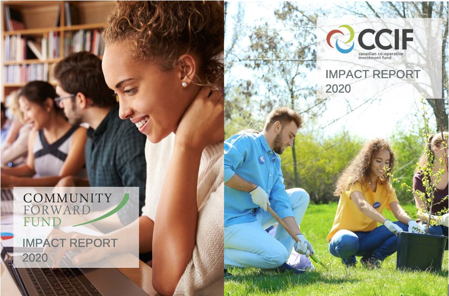 Excited to share our 2020 Impact Reports for Community Forward Fund and Canadian Co-operative Investment Fund! Read about the positive impacts that CFF, CCIF and their borrowers and investees are having on Canadian communities: lnkd.in/gscqXgk lnkd.in/giZ3EMf