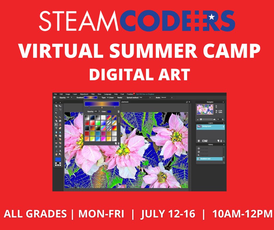 SteamCoders's tweet image. Don't miss out! Register today!
#kidsforcoding #STEAMliteracy #Digtalfluency, STEMeducation #steameducation #girlsinstem #boysinstem #STEAMCODERS #100daysofcode #100daysofcodechallenge #digitalart #summercamp #STEAMsaturday #Cybersecurity
