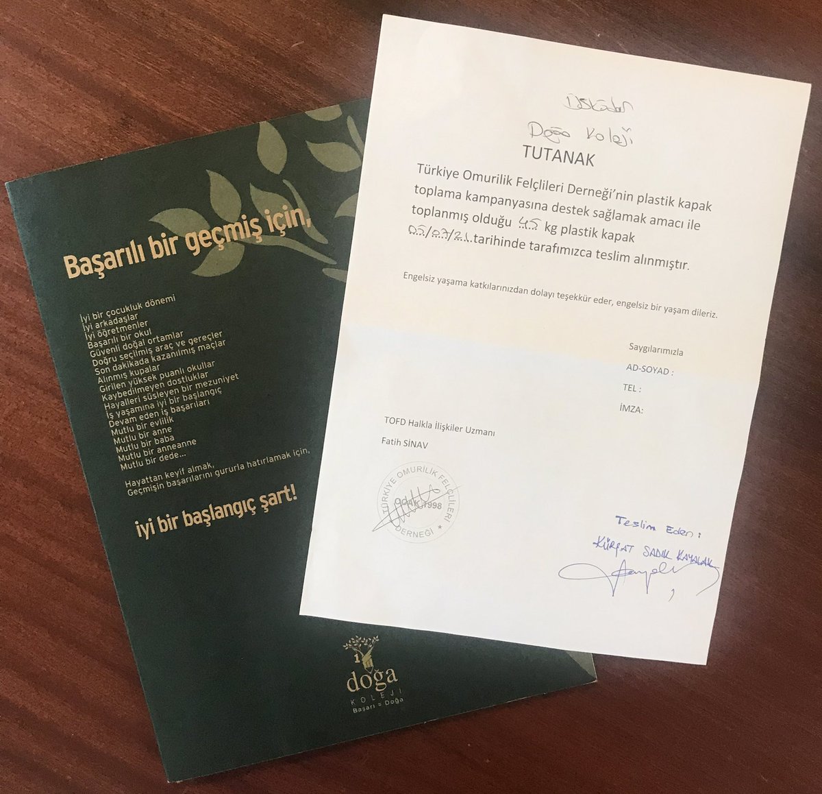 Duyarlı davrandık, sorumluluk duyduk, kapaklarımızı topladık, teslim ettik ve çok mutlu olduk.👍💚♿️<a href="/tofdgenelmerkez/">TOFD</a> <a href="/DogaOkullari/">Doğa Koleji</a> <a href="/aligundogdu44/">ALİ GÜNDOĞDU</a> <a href="/duyguozkankilic/">Duygu Özkan Kılıç</a> <a href="/kursatkayalak/">Kürşat Sadık KAYALAK</a> <a href="/dilekyldz1986/">Dilek Yildiz</a> @ArifeKaraman6 <a href="/yagmurcelikk12/">Yağmur Çelik</a> <a href="/tugcekaraoglann/">Tuğçe Karaoğlan</a>