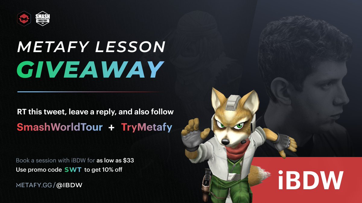 History has been made 🤜🤛

Hot off his big win at Pound 2021, we're giving away a Metafy coaching session with the champ himself: <a href="/iBDWSSBM/">Cody Schwab</a>!

To enter:
1️⃣ RT this
2️⃣ Follow <a href="/SmashWorldTour/">Smash World Tour 2022</a> &amp; <a href="/TryMetafy/">Metafy</a> 
3️⃣ Reply telling us your main

Winner picked in 24 hours!