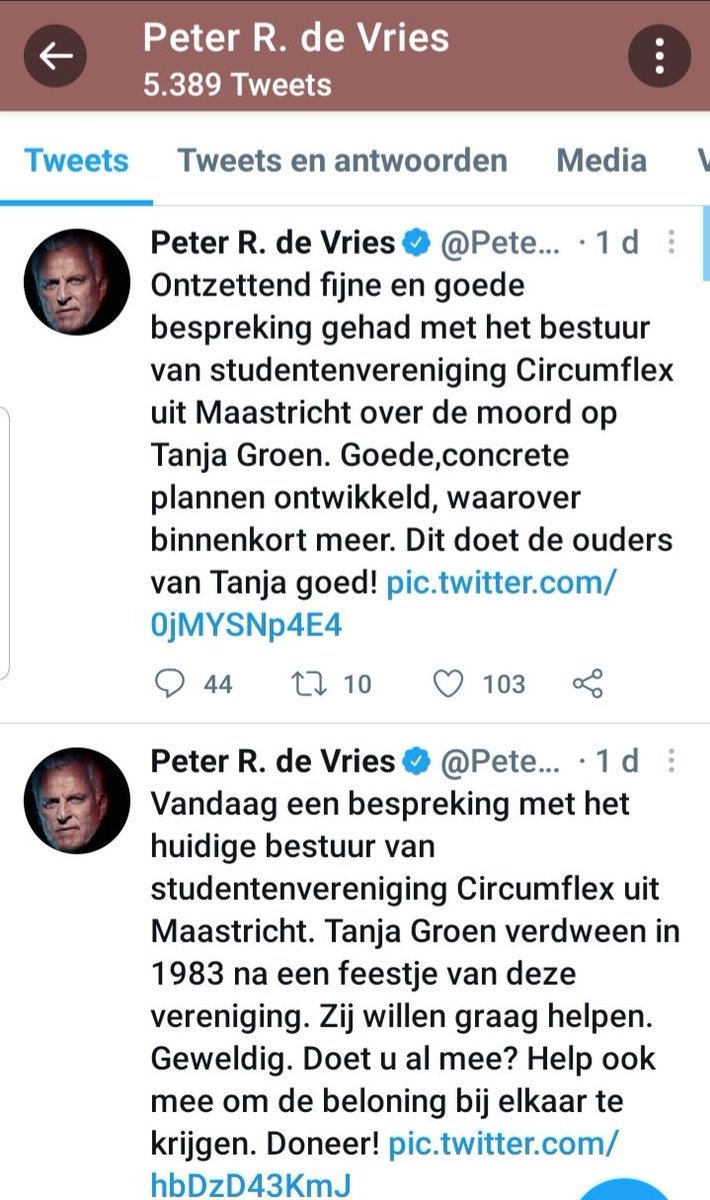 RubenVis's tweet photo. Peter R. de Vries. Zn laatste tweets gisteren, inzet voor slachtoffer en nabestaanden.
#pray4peter https://t.co/pRyHSS163e