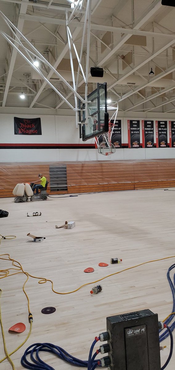 New gym floor for Raider Athletics! Great work Stalker Flooring.