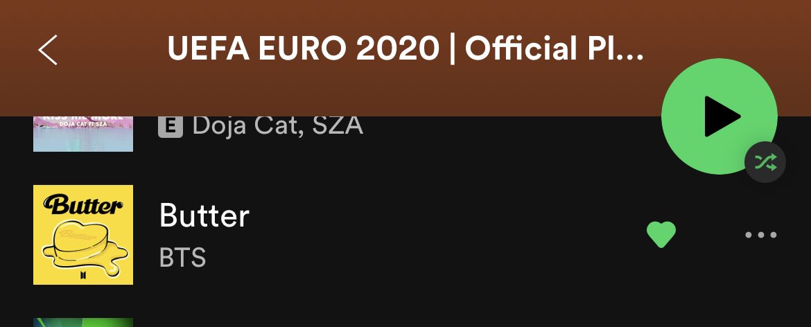 BangBangtanEsp_'s tweet photo. INFO📍@BTS_twt

#BTS_Butter ha sido agregada a la playlist oficial de la UEFA EURO 2020. Ahora hay 2 canciones de BTS: Dynamite y Butter🎆

🎧Playlist: https://t.co/cUiYAYt2mJ

~ como debe de ser🕺🧡

Pam🦋~
Cr. MB

#방탄소년단 #BTS https://t.co/CGwlnBhqUd