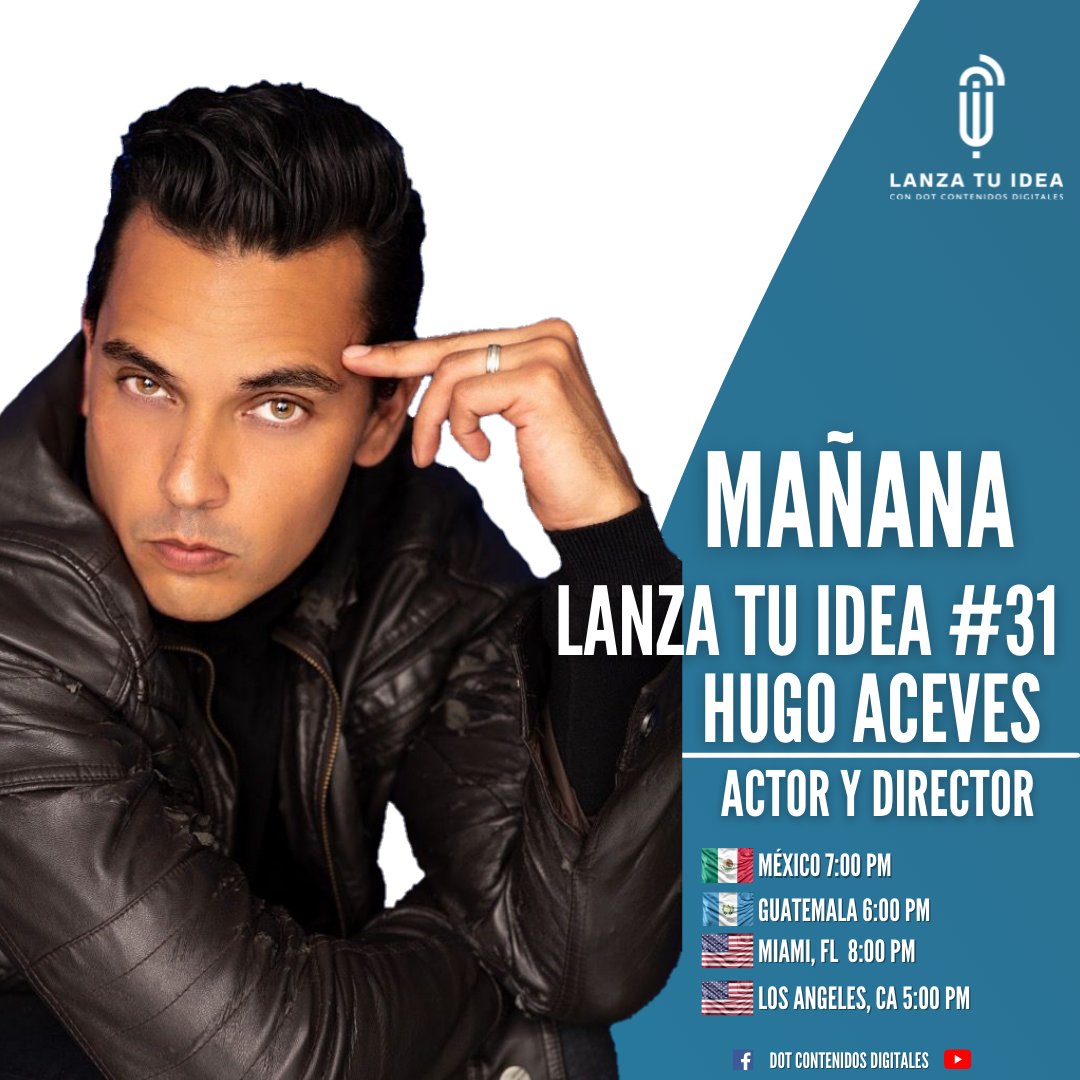 DigitalesDo's tweet photo. 🚨 ¡ Mañana ! 🚨
@hugoaceves viene a hablarnos sobre su trabajo como productor 🎬🎥📷 y como ha sido adaptarse al trabajo con la pandemia.
Por nuestro Canal de Youtube 😉
https://t.co/1hvdnevXsU
#LanzaTuIdea #HugoAceves #actor #productor #actuación #DoTContenidosDigitales https://t.co/ticPQ5pFRH