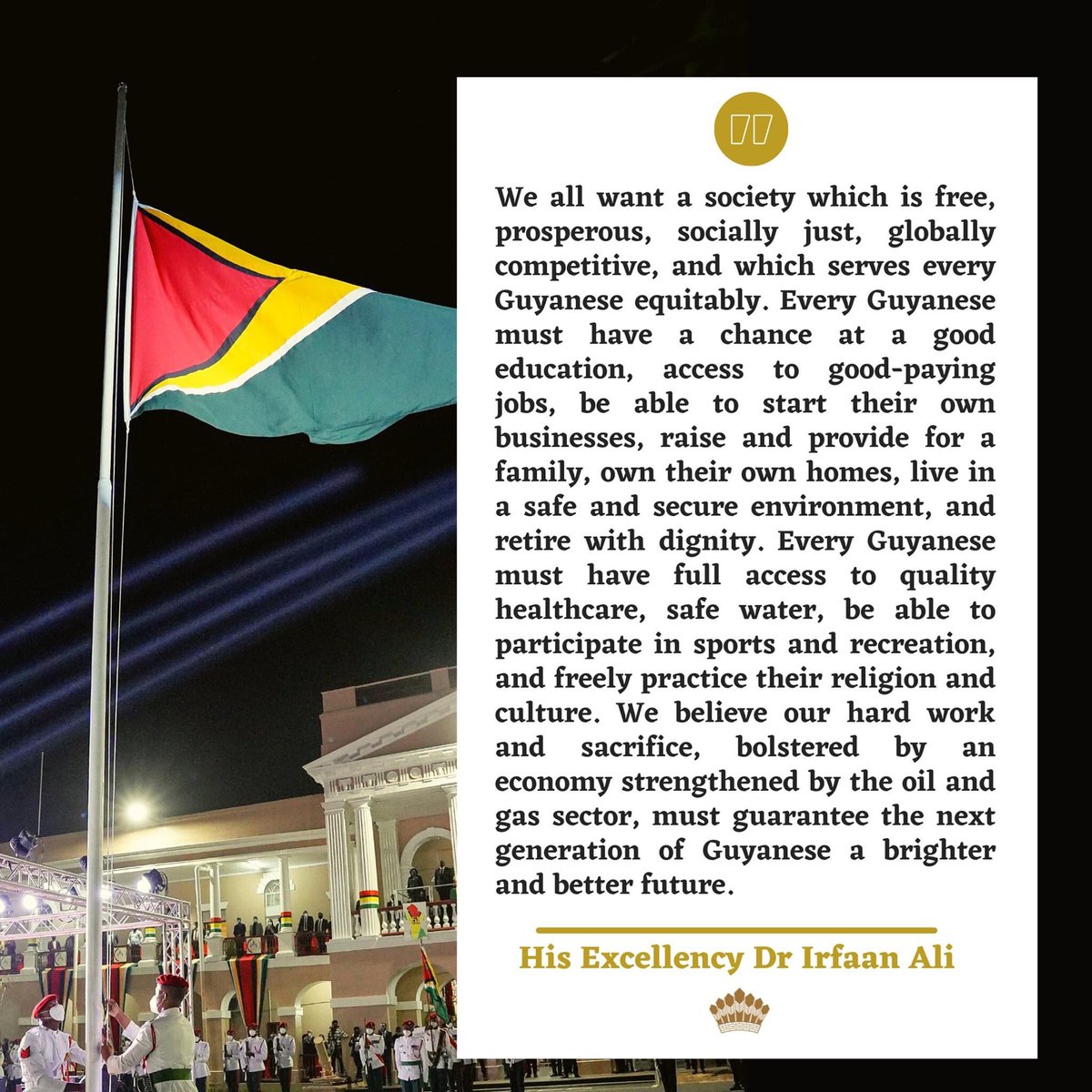 Office Of The President Guyana Today S Quote Office Of The President Guyana Today S Quote