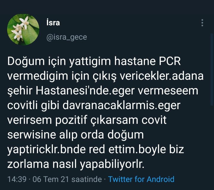 Sağlıklı insanlar hasta olmadıklarını ispat etmek zorunda değil. Kimse PCR testine zorlanamaz.
Haddinizi bilin.
#AdanaŞehirHastanesi doğum için gelmiş anne adayına bu yaptığınız büyük terbiyesizlik.