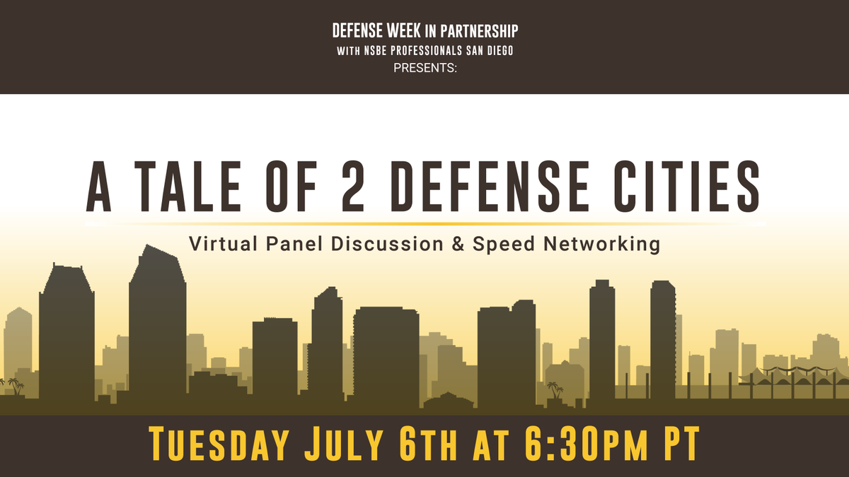 nsbesdpro's tweet photo. Join NSBE Professionals as we host A Tale of 2 Defense Cities - Part One is Tonight! - 
Hear from a panel of experts and learn more about career and business opportunities available for you in the defense industry...Haven't registered yet? Click Here ---> https://t.co/HfyKXncYck https://t.co/A3RPH9ENRx