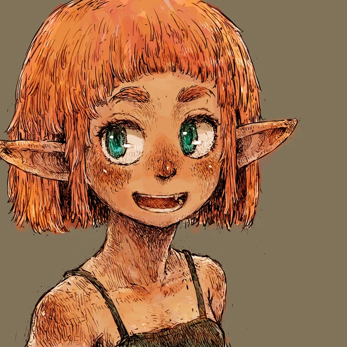 何ということもない落書きエルフ娘。 