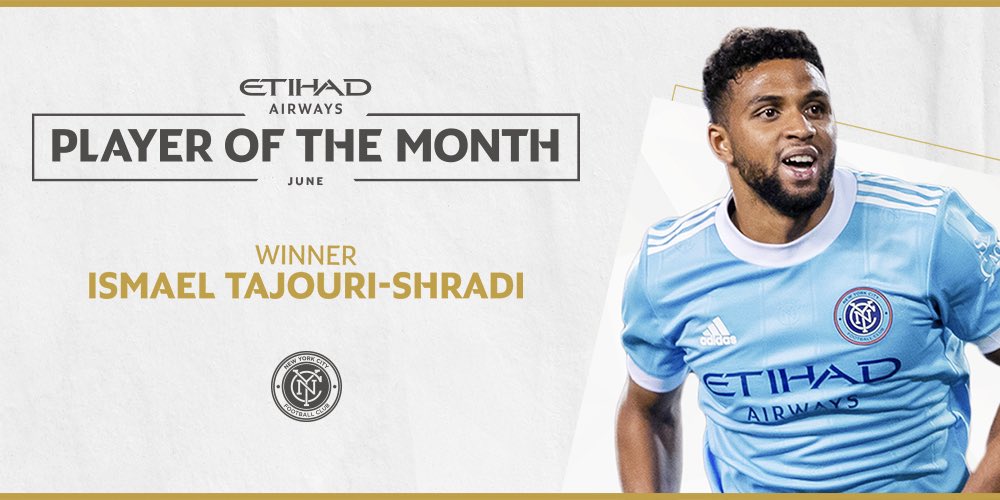 ITS official 🌟

Presenting your <a href="/etihad/">Etihad Airways</a> Player of the Month for June 👏 #NYCFC