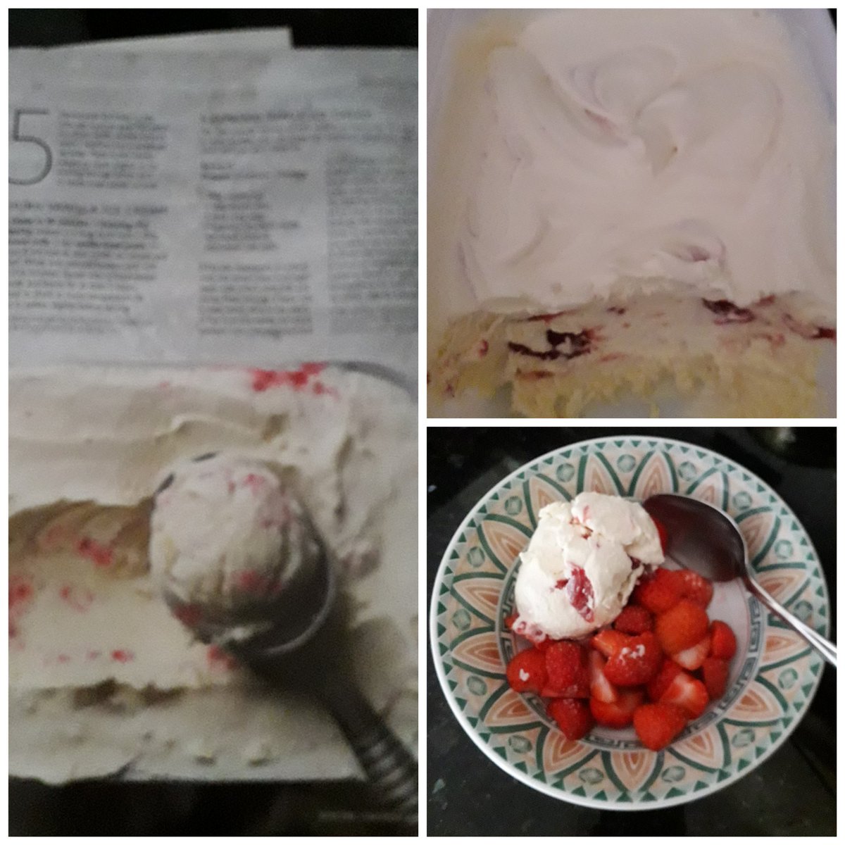 MacaroonMaid's tweet photo. Can't beat home-made no-churn strawberry ripple icecream made using the #WaitroseMagazine recipe. Thank you @waitrose, it was delicious. https://t.co/enl4VmvlxI