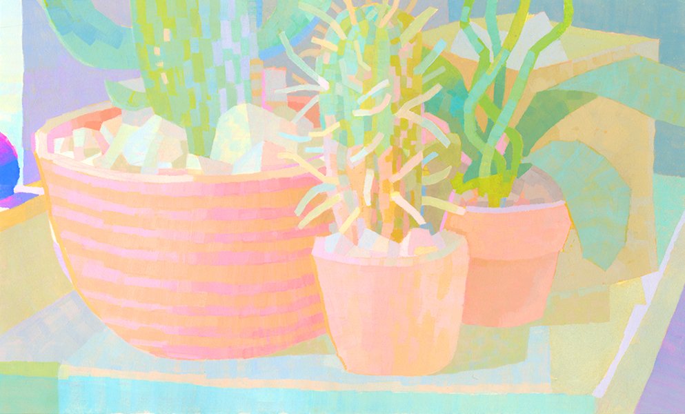 pixelpchan's tweet image. home plants 🪴~
gouache on paper.