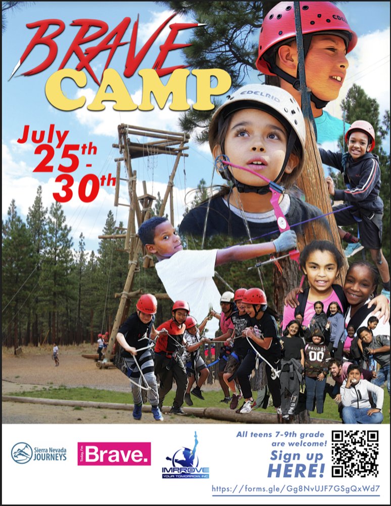 Brave Camp for incoming 7th, 8th and 9th grade students is July 25th-30th
For more details: catapult-connect.com/pv/NDk3Zg%3d%3d
