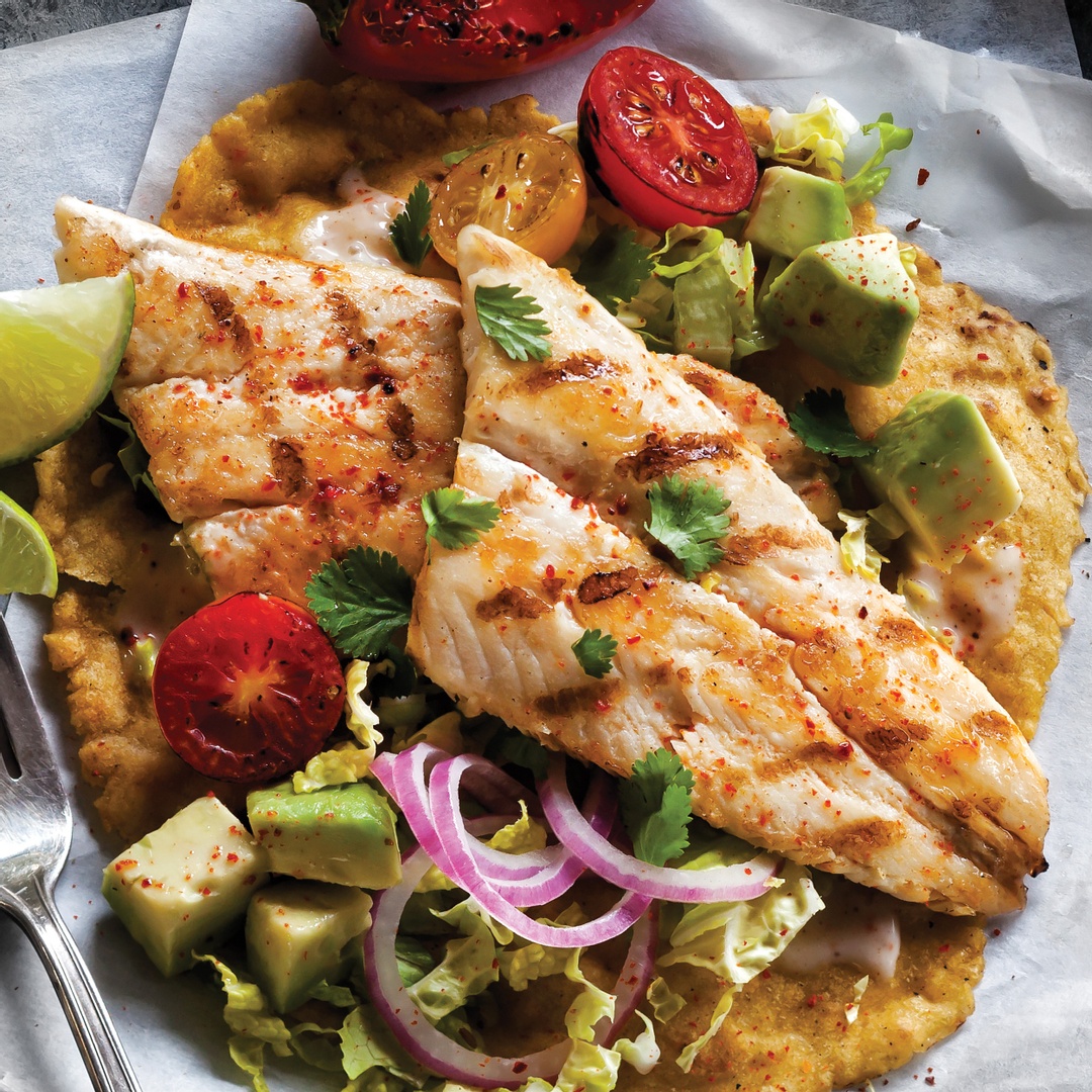 Lighten up your Taco Tuesday with some light and flaky Rainbow trout tacos 🌮