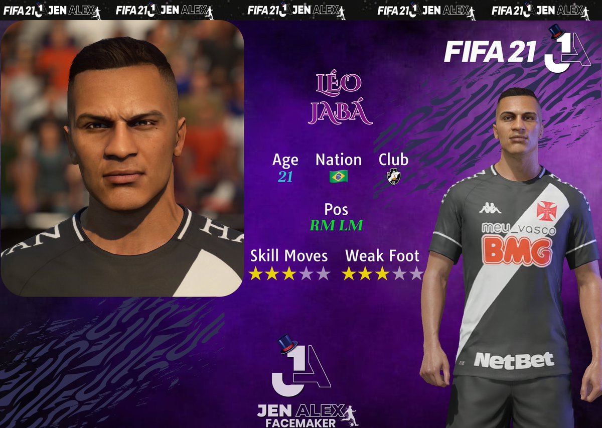 FacemakerJen's tweet photo. 🎉FACE UPDATE PC #FIFA21 🎮🔥

💥LÉO JABÁ

📌LINK (Only Patreon):
https://t.co/gcZlBvzwxB

#EASPORTSFIFA20 #FIFA20 #mods #FIFA21 #ModoCarrera #genericgenocide #fifafaces  #brasileirao

@VascodaGama

@king311306

@GFacecollector

@JFacemaker https://t.co/2wuqxhIKI9