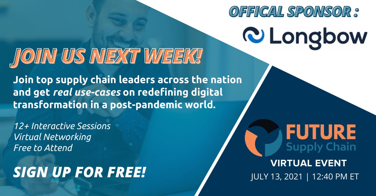 We’re thrilled to be part of the Future Supply Chain Virtual Event, happening on July 13, 2021. Join supply chain executives for interactive roundtables and workshops, keynote panels, and intimate fireside chats - all from the comfort of your desk! hubs.li/H0RH8Jy0