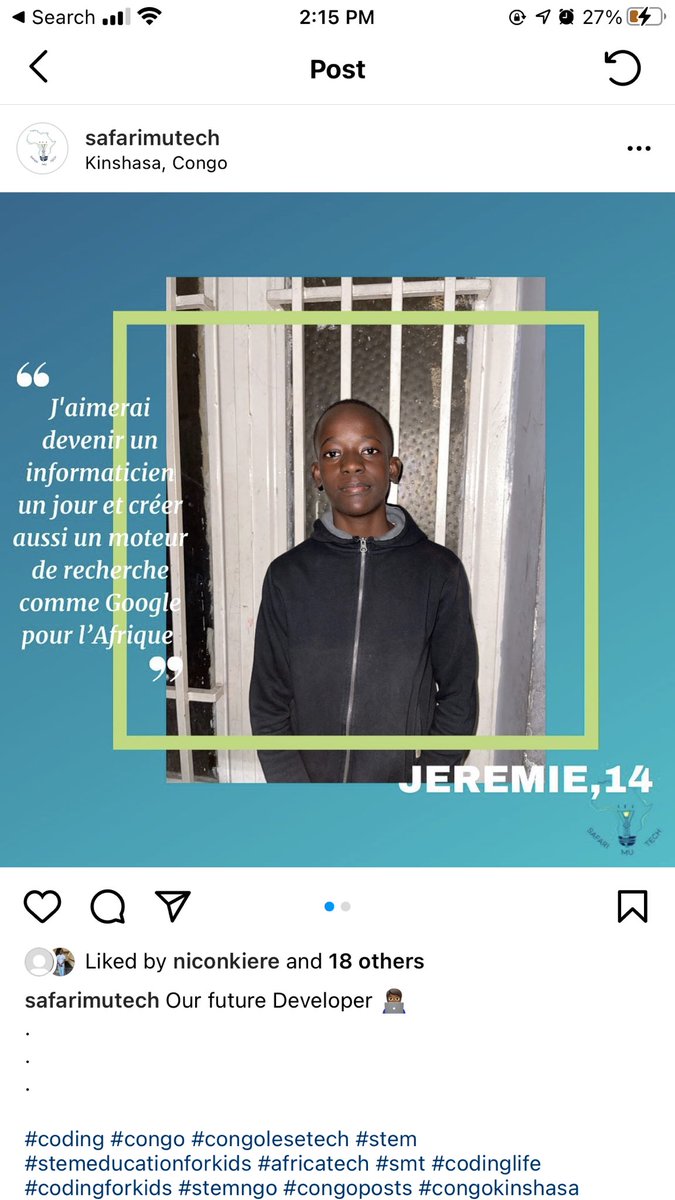 safarimutech's tweet photo. Our future Developer 🧑🏾‍💻
.
.
.

#coding #congo #congolesetech #stem #stemeducationforkids #africatech #smt #codinglife #codingforkids #stemngo #congoposts #congokinshasa #kinshasa #congofuturist #africanngos https://t.co/N96KaHVBxq