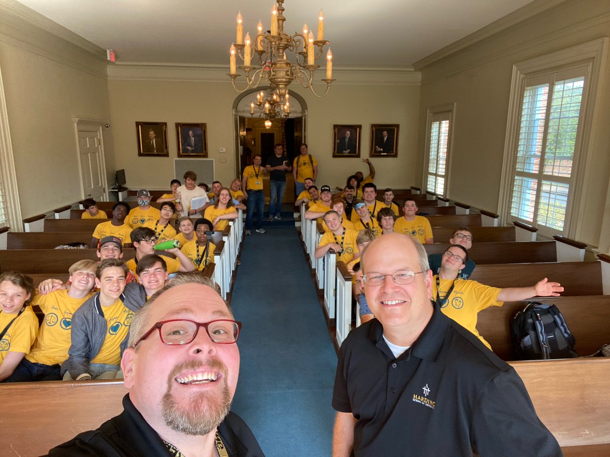 hst_edu's tweet image. We're thankful to have had a visit from @KerussoHU , @HardingU's preacher training camp! These young folks are spending a week learning Bible study methods and sermon preparation and delivery. @PowellMarkE @HUPreaching