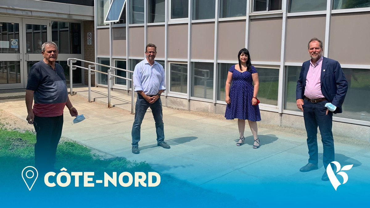BlocQuebecois's tweet photo. ☀️ Avec le maire de Sept-Îles, Réjean Porlier, et son collègue de Port-Cartier, Alain Thibault, il a été question des enjeux cruciaux de l'environnement, du développement économique, du transport aérien et du prolongement de la #route138 jusqu'à Blanc-Sablon. #BlocQc #CôteNord https://t.co/9KzPRDVwXN