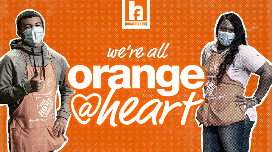While our individuality makes us stronger, we are all united by a collective heartbeat. We’re all Orange At Heart. The <a href="/HomerFund/">The Homer Fund</a> invites associates across the U.S. to celebrate how they’re #OrangeAtHeart: thd.co/OrangeatHeart2…