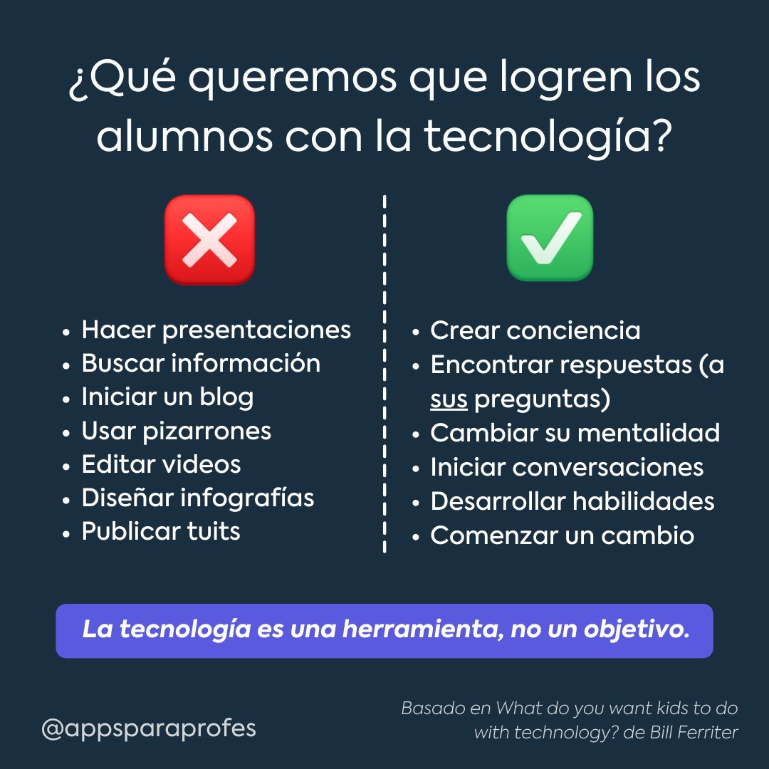 Apps para profes tweet media