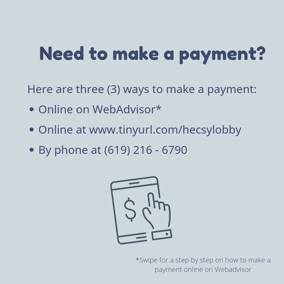 swc_hecsy's tweet image. First drop for non payment date is today! Need to make a payment? Check this out! 📢📚 #swc #hecsy # fa21