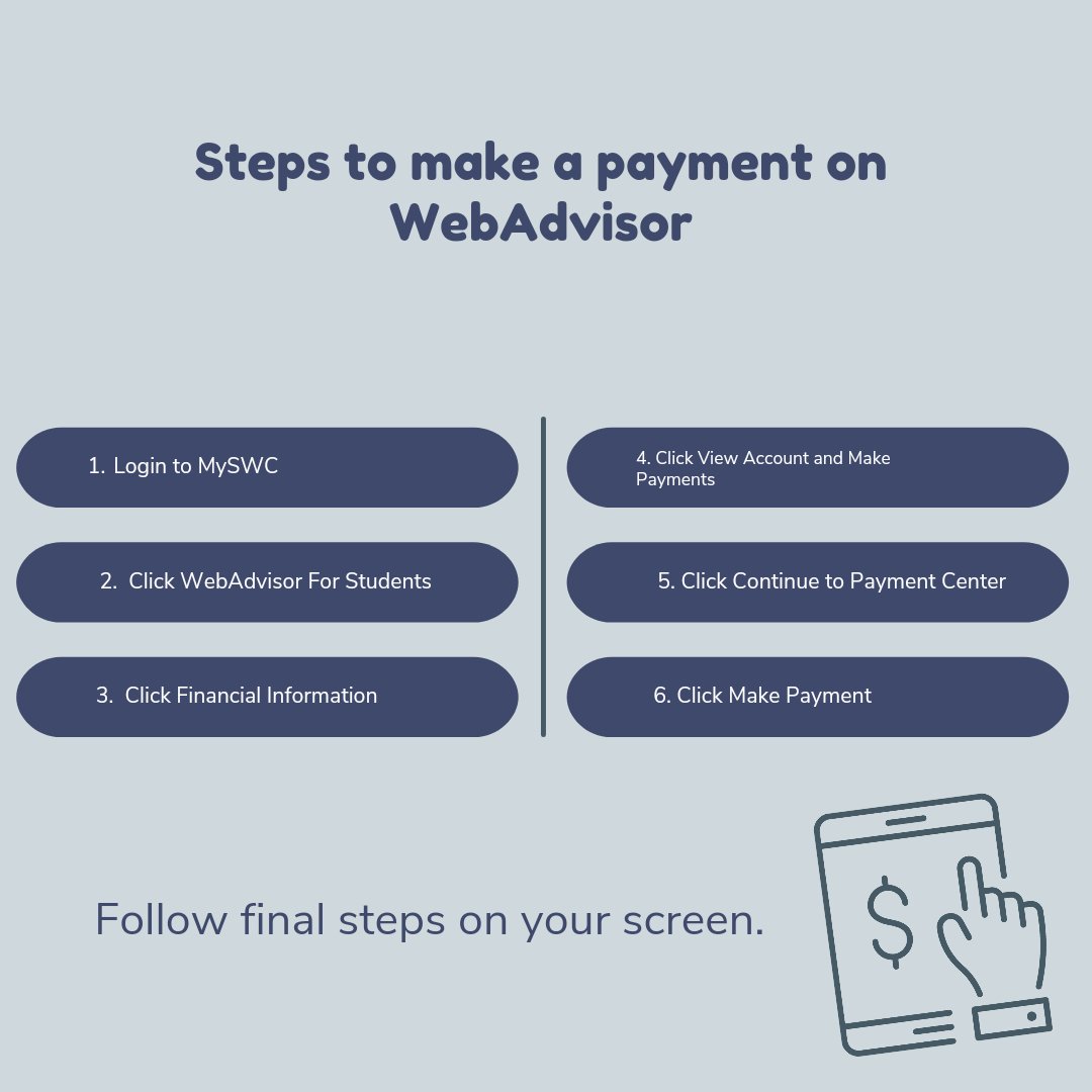 swc_hecsy's tweet image. First drop for non payment date is today! Need to make a payment? Check this out! 📢📚 #swc #hecsy # fa21