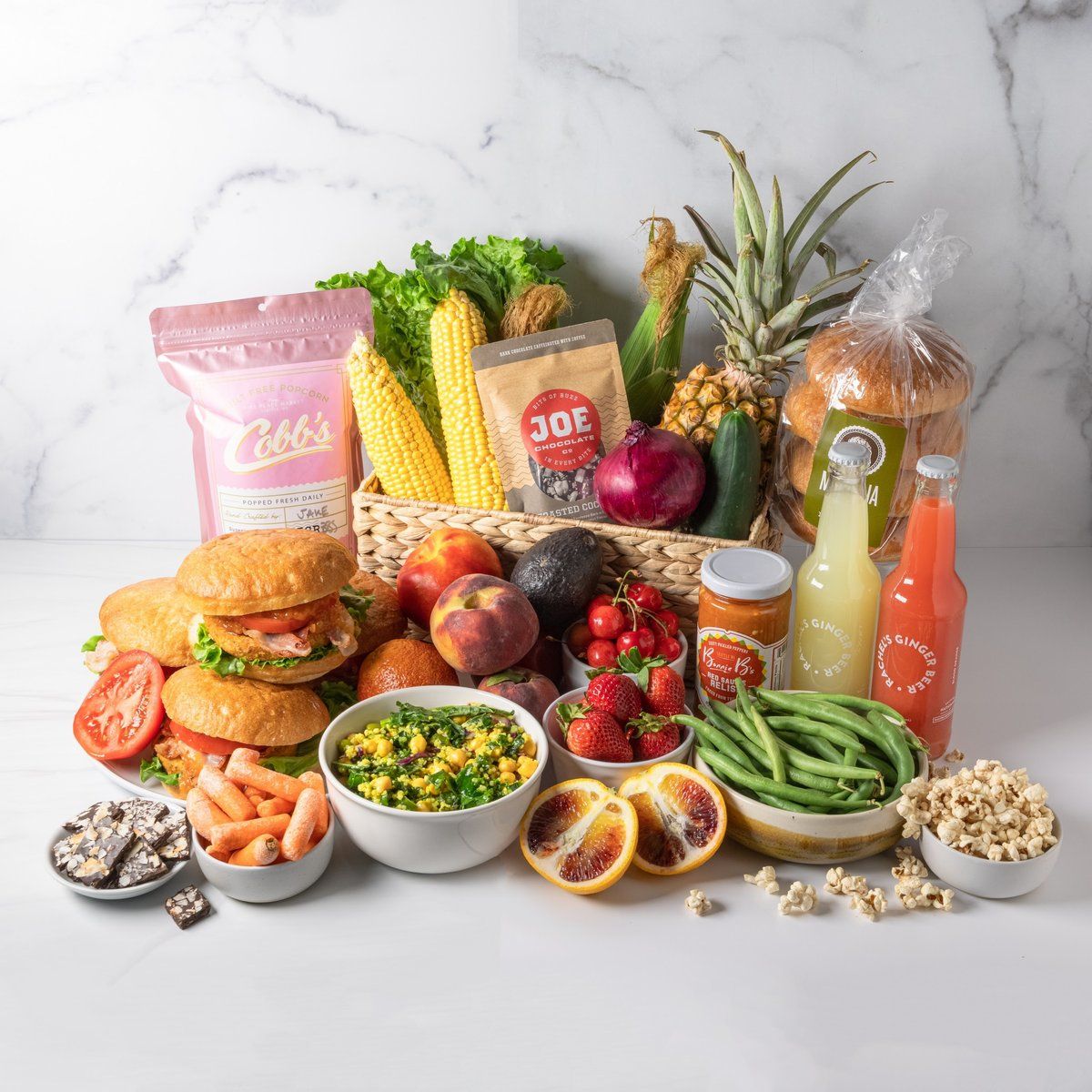 savorseattle's tweet photo. Love burgers? Love salmon? Love BLTs? Then this box is for you! Add bacon, lettuce, tomatoes, &amp; avocado for a true flavor explosion! Enjoy these alongside popcorn, 2 flavors of ginger beer, power greens salad, toasted coconut espresso bark, and MORE! 
https://t.co/D3alz6bZoJ https://t.co/9j8nQLFk6w