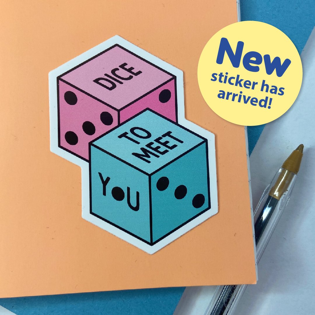 Our newest sticker! Really pleased with  how it turned out 🤩 link in our bio to see our other #boardgame themed stickers #dice #boardgames