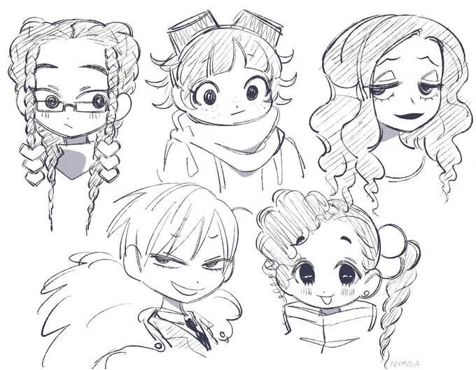 er...some tiny oc doodles i liked but ended up doing nothing with 