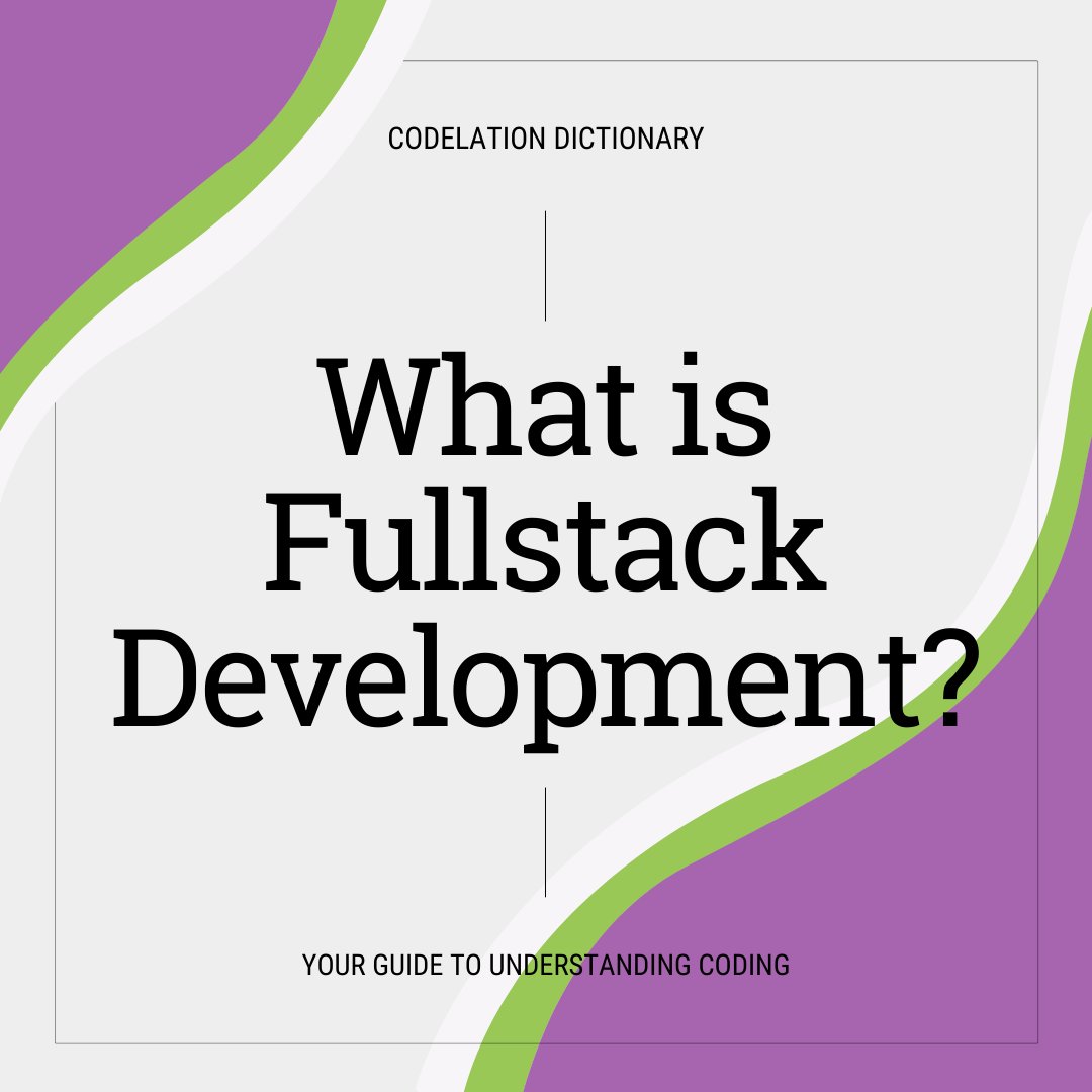codelation's tweet image. Full Stack Development is a type of software engineering where the engineer designs complete web and mobile application and websites. They work on the frontend, backend, database and debugging of web application or websites. #coding #codingexplained