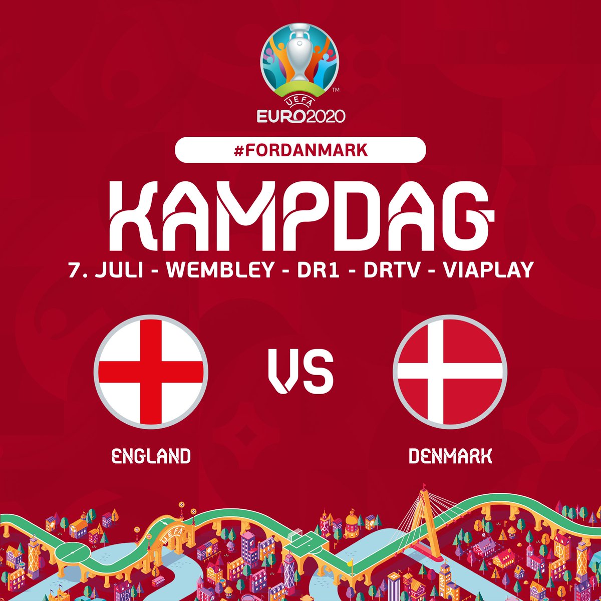 DBUfodbold's tweet photo. Tid til at skrive historie ... ✍️🇩🇰

#ForDanmark #EURO2020 #DEN #ENGDEN https://t.co/fLW9cBFHq7