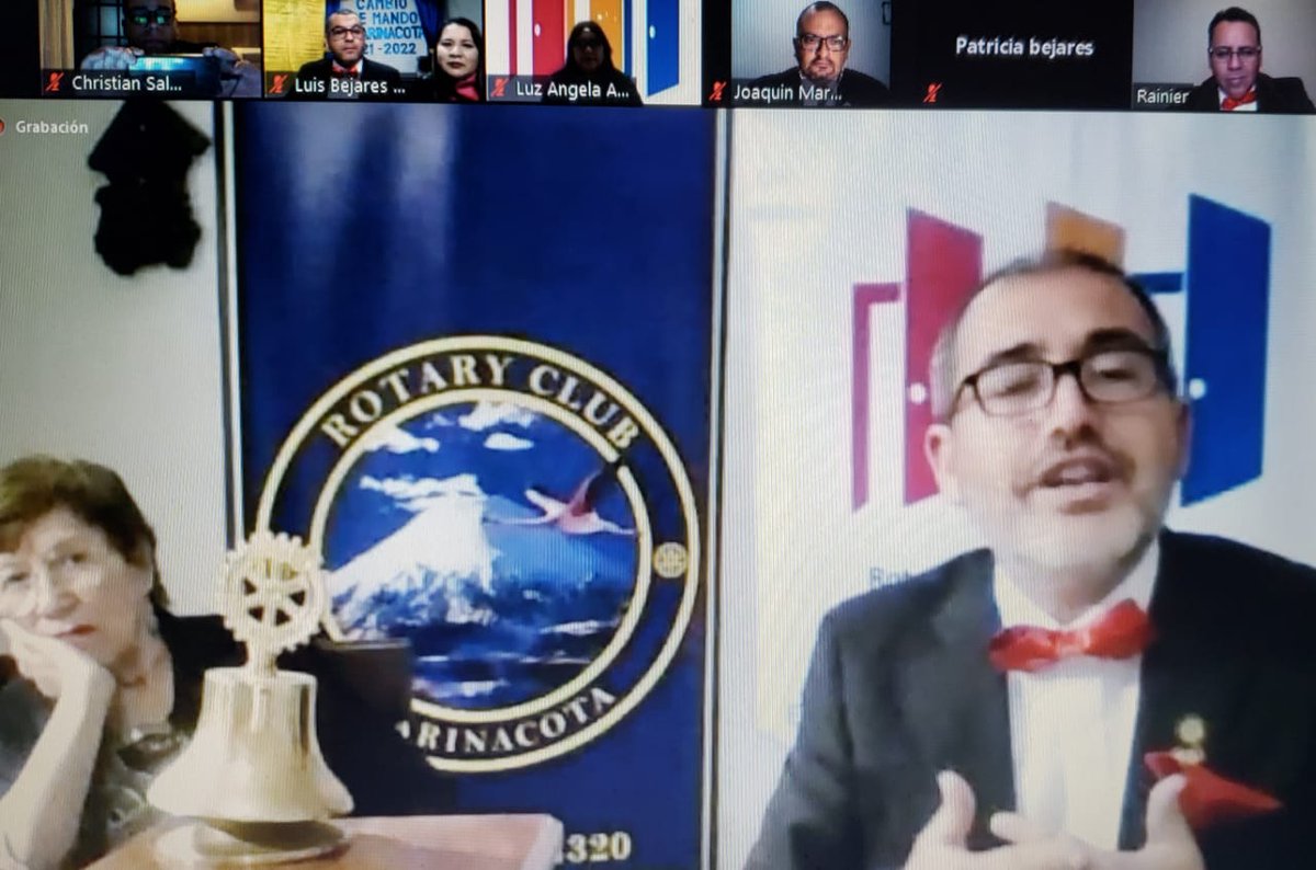 rcparinacota's tweet photo. El pasado 25 de junio se realizó el cambio de mando en nuestro club! Mucho éxito a nuestro presidente Luis Béjares en su período 2021-2022 y muchas gracias a nuestro past presidente Carlos Úbeda
#rotary #distrito4320 #clubesrotarios #rotaryinternacional https://t.co/rVEA2DoMFq
