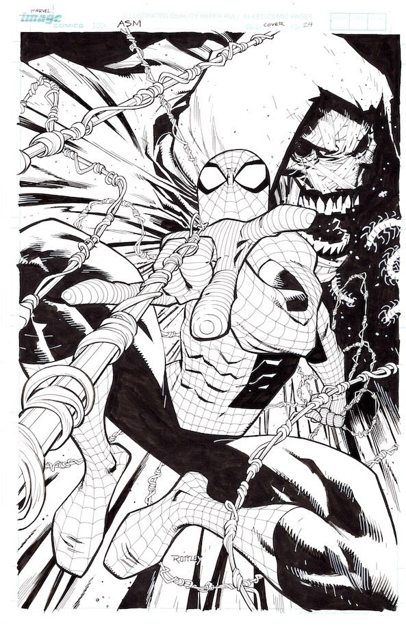 AMAZING SPIDER-MAN #24 original art cover by @RyanOttley…SOLD! One of 25 incredible covers we dropped today for Day Two of #SDFC2021…and 22 have already sold! Soon to be another 100% sellout! Tomorrow…RYAN STEGMAN cover drop! Enjoy all scans here!: https://t.co/80by0yLZtB https://t.co/tuDw7FpZUd