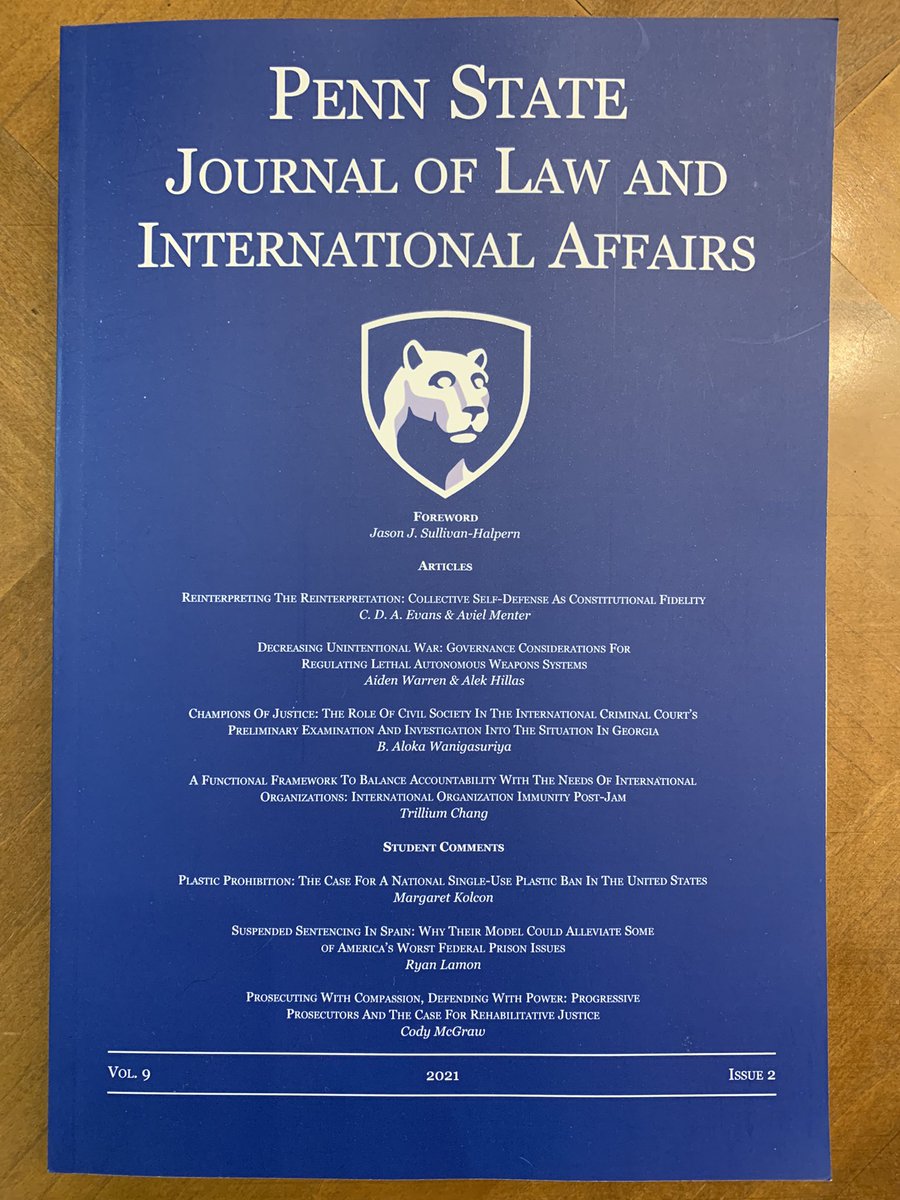 AlekHillas's tweet photo. Co-authored with @WarrenAiden, very excited to publish our new article on #LAWS in @PennStateLaw @PennStateSIA Penn State Journal of Law &amp; International Affairs 📚🤖 #AI #UNSC #CCW #GGE #IHL #ROE #MTCR @ResearchRMIT @SGSC_RMIT @RMIT_EU_CENTRE @RMIT 🔗 https://t.co/P1DxAYAib3 https://t.co/IfY7qUIcy2