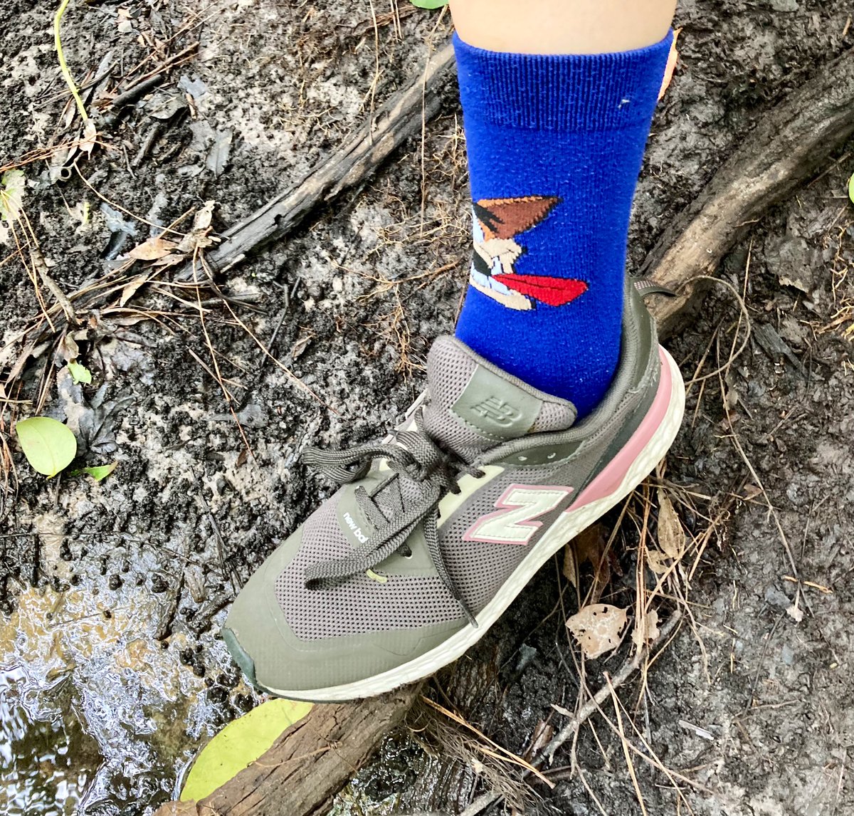 igotflowerpower's tweet photo. Keeping those ankles protected in the swamp. #AllSocksareBeautiful #CrashBandicoot https://t.co/5nl0LbplBB