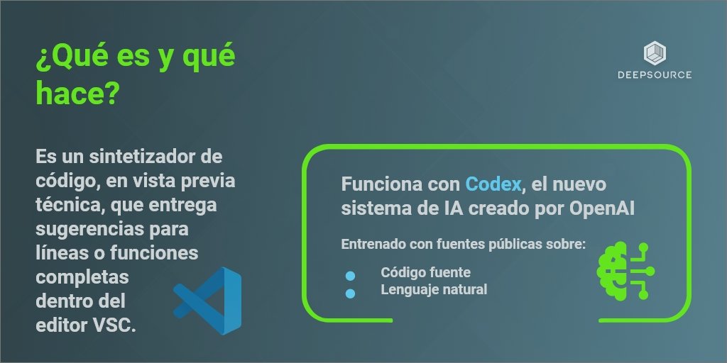 DeepsourceInc's tweet image. ¿En verdad que nuestros mismos códigos nos dejarán sin trabajo?
La polémica del momento en el mundo TI que ha sido noticia desde la semana pasada explicada por @cale519, aquí en @DeepsourceInc para ti.
¿Cuál es tu opinión de GitHub Copilot?
#GitHubCopilot #empleo #freeCodeCamp