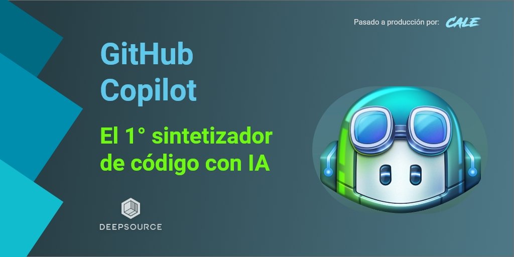 DeepsourceInc's tweet image. ¿En verdad que nuestros mismos códigos nos dejarán sin trabajo?
La polémica del momento en el mundo TI que ha sido noticia desde la semana pasada explicada por @cale519, aquí en @DeepsourceInc para ti.
¿Cuál es tu opinión de GitHub Copilot?
#GitHubCopilot #empleo #freeCodeCamp