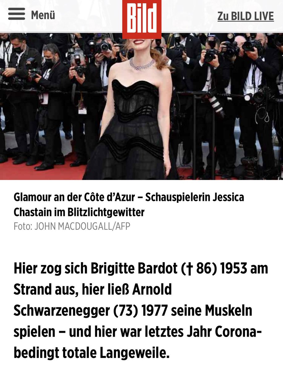 Mensch, liebe BILD! Brigitte Bardot lebt doch noch! Echt sehr traurig! Hauptsache pausenloses Baerbock-Plagiats-Bashing!