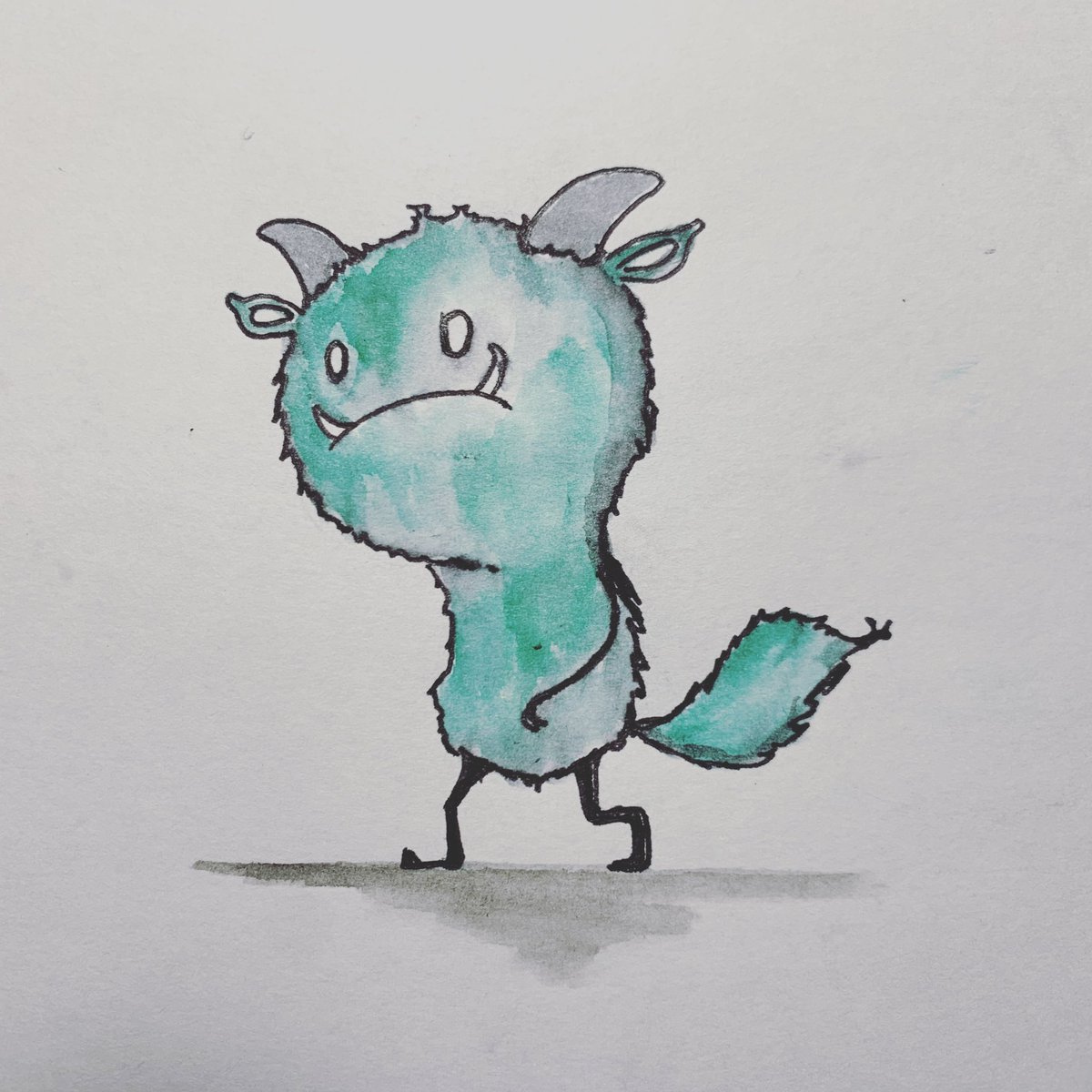 patsarell's tweet photo. Rain monster #illustration https://t.co/j40hXYCBMg