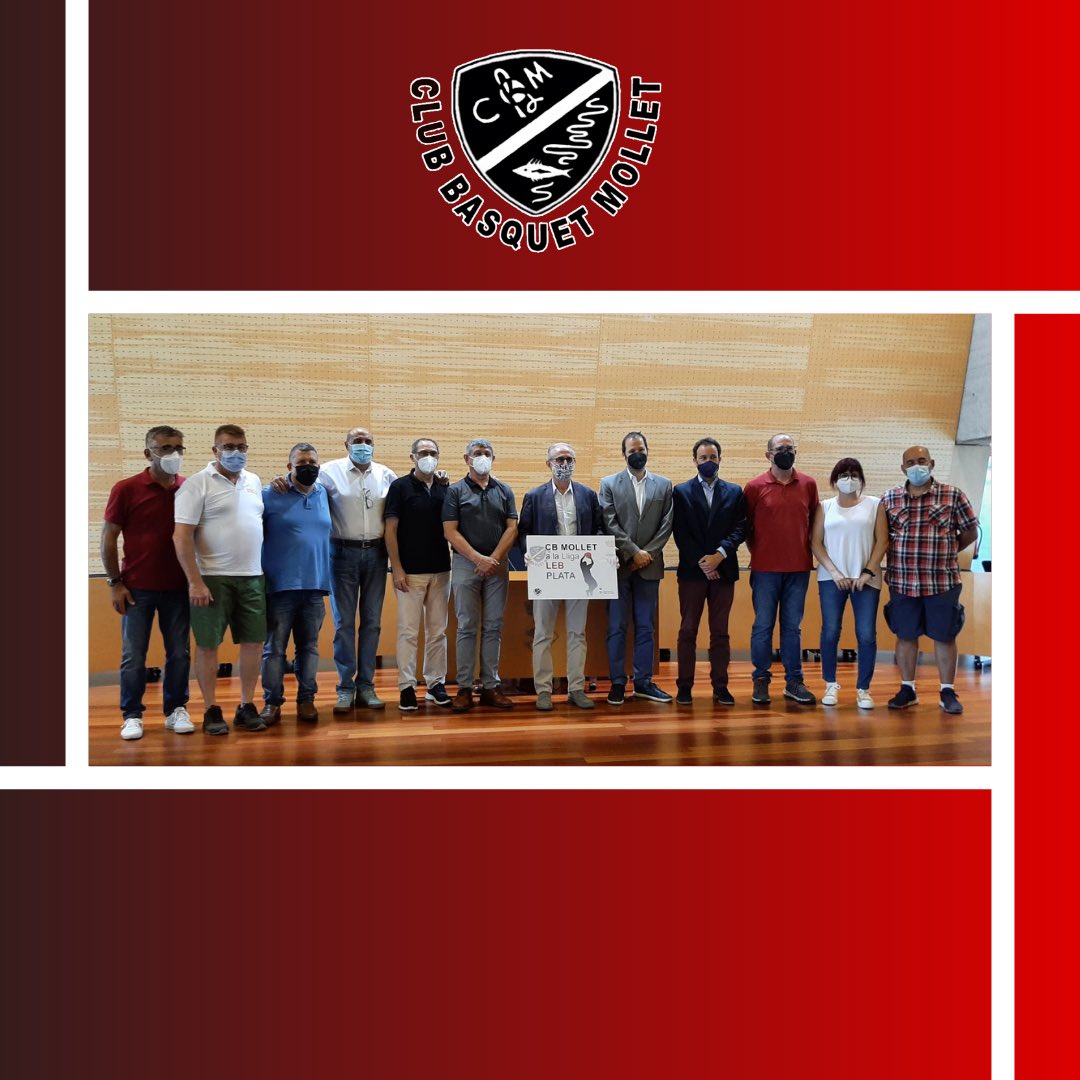 CBMollet's tweet photo. 🤝 Presentació del projecte esportiu de la propera temporada a Leb Plata

📢 Aquesta tarda a la sala de Plens de l’Ajuntament s’ha presentat el projecte esportiu del club per a la propera temporada 2021/2022. 

Recanvis Gaudí
DM Group
Fiatc assegurances
Shad
Moldstock

#SOMMOLLET https://t.co/6layrVeDLd